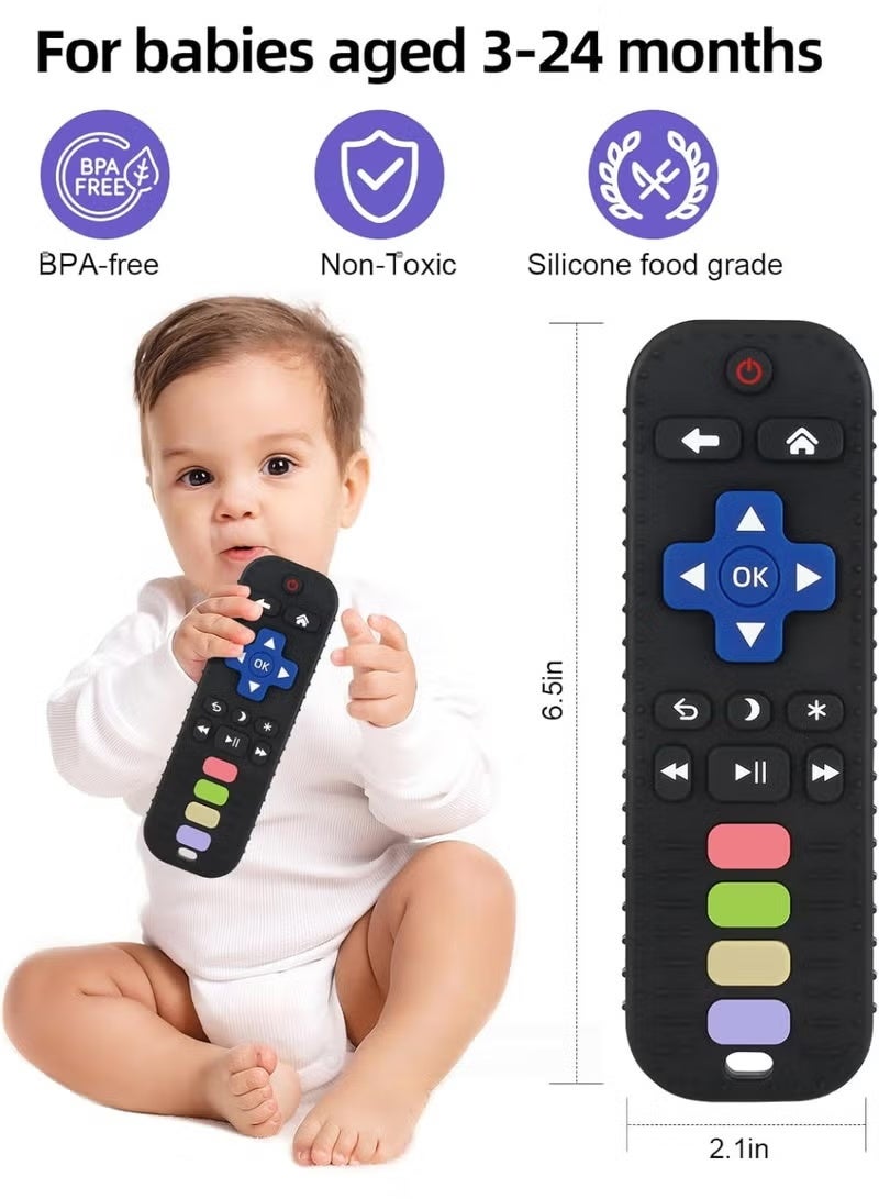 Silicone Baby Teething Toy Remote Control Shape Chew Toy for Babies , Teether Relief Baby Toys for Infants TV BPA Free - Image 4