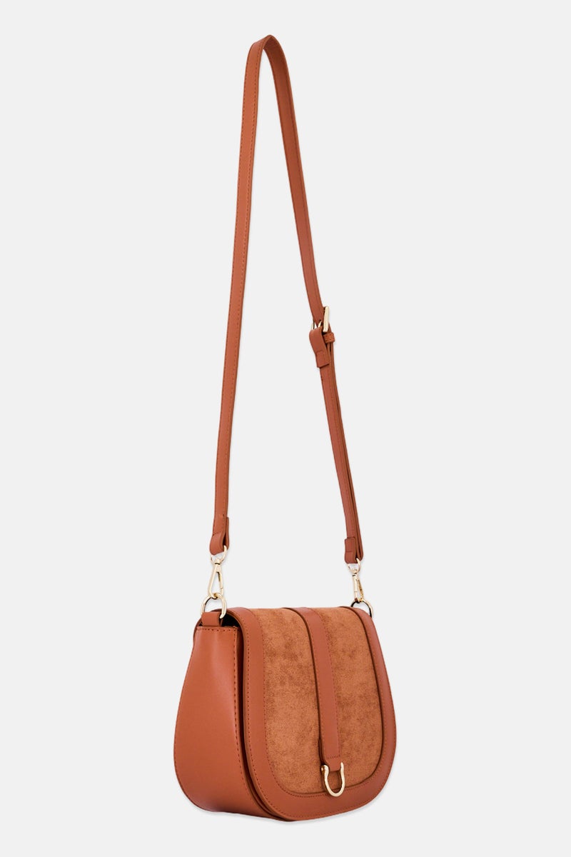 Deezee Women Brand Logo Cross Body Bag, Brown - Image 3