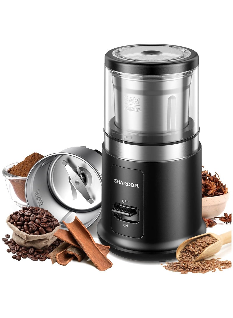 SHARDOR One Touch Electric Coffee Grinder, For Coffee Bean Spices and Seeds with 1 Removable Stainless Steel Bowl, Dry Grinder - Image 1
