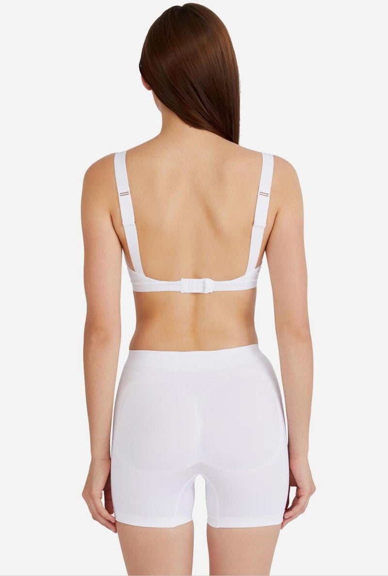 Ayyıldız 314 White Low Waist Short Corset - Image 2