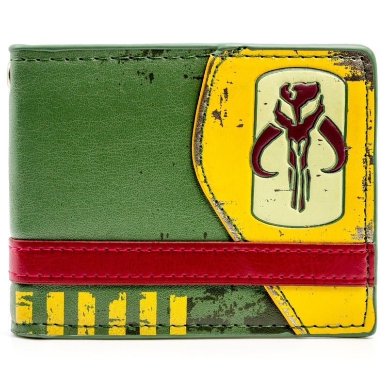 Star Wars - Mandalorian Green Faux Leather Bi-Fold Wallet 3 x 2in - Image 1