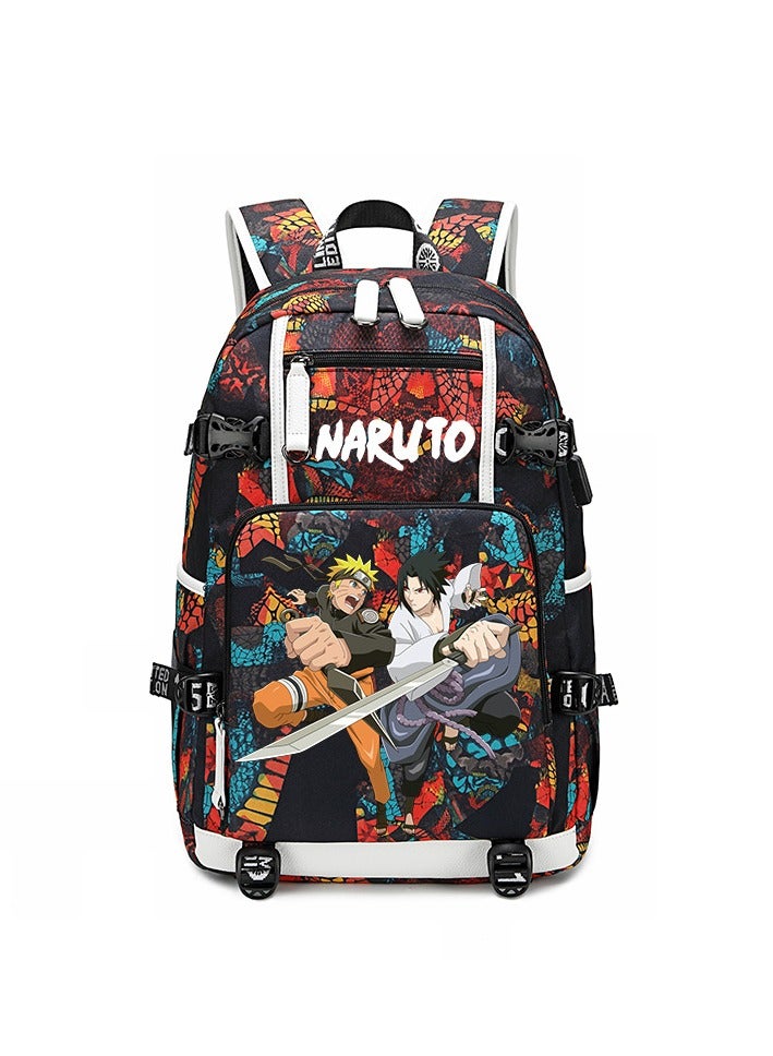 Cartoon Animation Large Capacity Junior High School Student Backpack Student Burden Reduction Backpack 47*14*30cm - Image 1