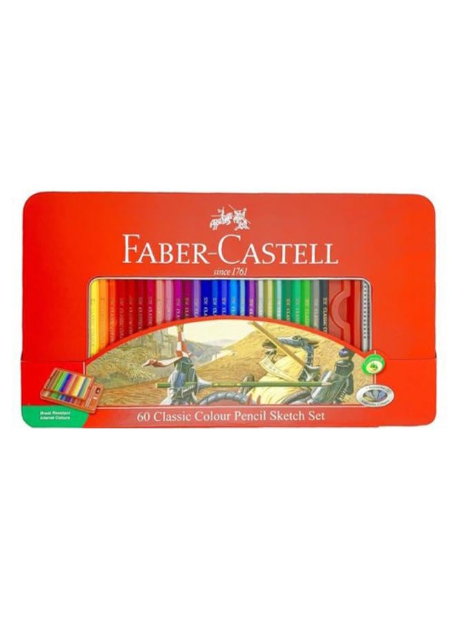 اقلام الوان خشبية كلاسيك - 60 لون- حديد مسطحة