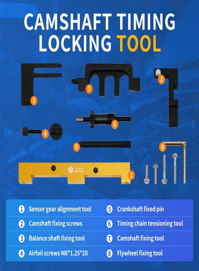 Kuntech Engine Camshaft Locking Timing Tool Kit Compatible with BMW Z4 318i 320i 316i 118i N42 N46 N46T E87 E46 E60 E90 E85 Engine, Replace for OEM 119350 119291 118700 - Image 2