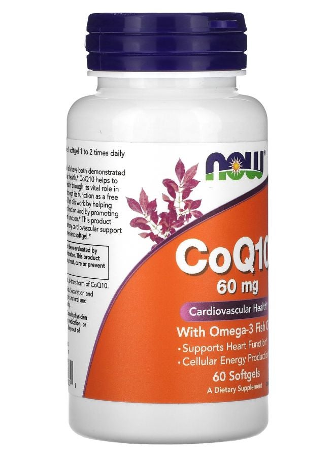 now CoQ10 60 mg 60 Softgels - Image 2
