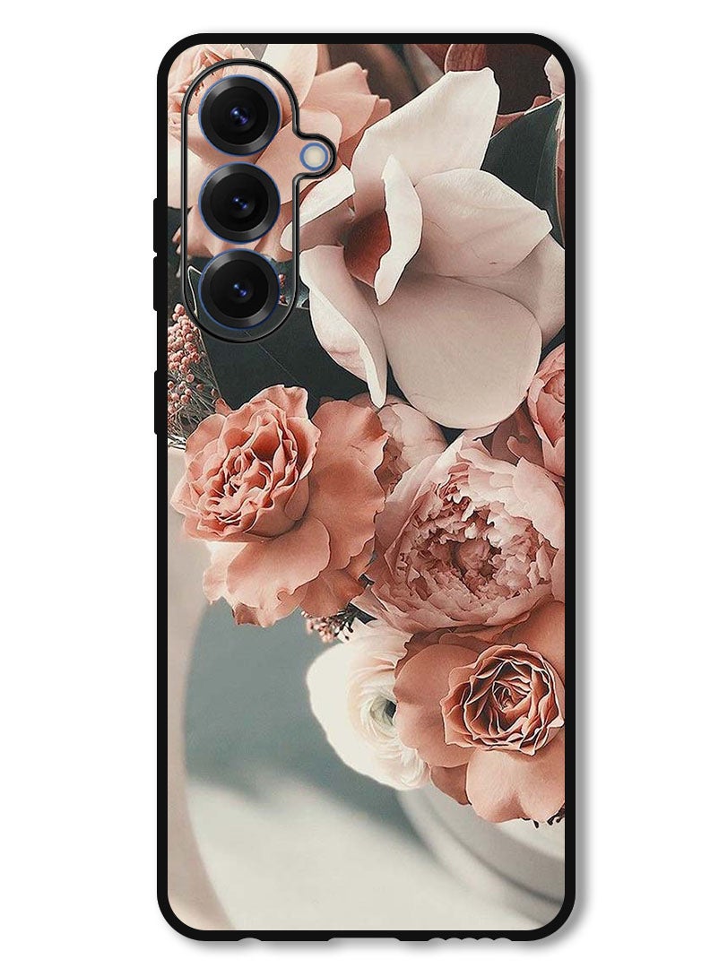 Theodor Protective Case Anti Scratch Shock Proof Bumper Cover For Samsung Galaxy S25 Plus Peach Roses - Image 1