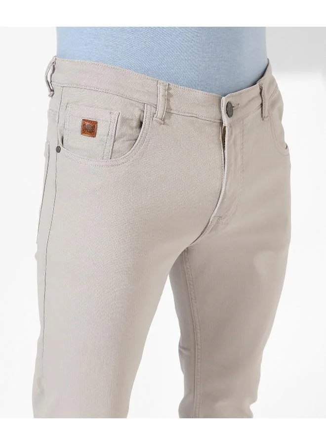 Men's Classic Grey-Washed Solid Patterned Regular Fit Denim Jeans | Premium Mid-Rise Cotton Stretchable Crafted With Comfort Fit and High Performance For Everyday Wear