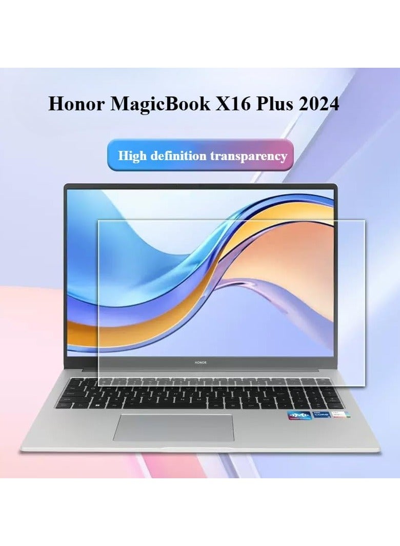 عام واقي شاشة متوافق مع جهاز Honor MagicBook X16 Plus 2024 2024، فيلم واقي متوافق مع جهاز Honor MagicBook X16 Plus 16 بوصة، فيلم واقي شفاف كريستالي 9H HD زجاج مقوى - Image 5