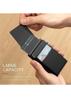 Card Holder Wallet Minimalist  up Wallet for Men RFID Blocking Slim Business Credit Card Wallet with My Pocket Aluminum Metal Bank Card Case Black - pzsku/Z4405EC4C0F405ECBA0C5Z/45/_/1727278892/41add0ce-ae52-452d-9ecc-91bbbfdc2090