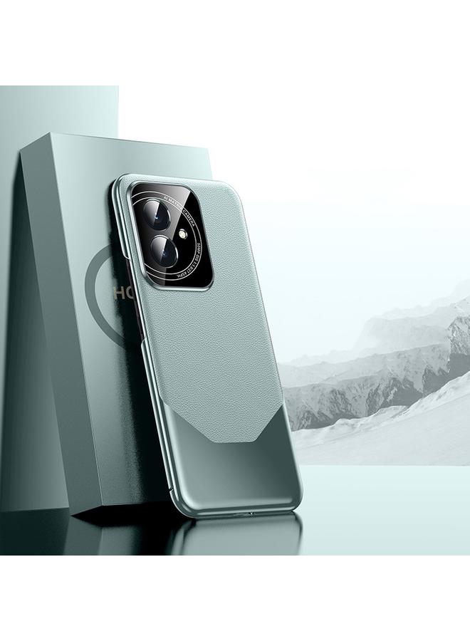 اس-توب جراب لهاتف Honor 100 مصنوع من الجلد الصناعي بتصميم فريد مطلي بالكهرباء - Image 1