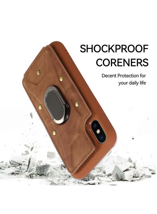 اس-توب جراب لهاتف iPhone XS Max مزود بحلقة مدرعة وغطاء خلفي للهاتف - Image 3