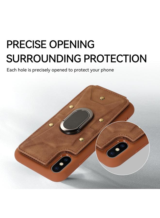 اس-توب جراب لهاتف iPhone XS Max مزود بحلقة مدرعة وغطاء خلفي للهاتف - Image 4