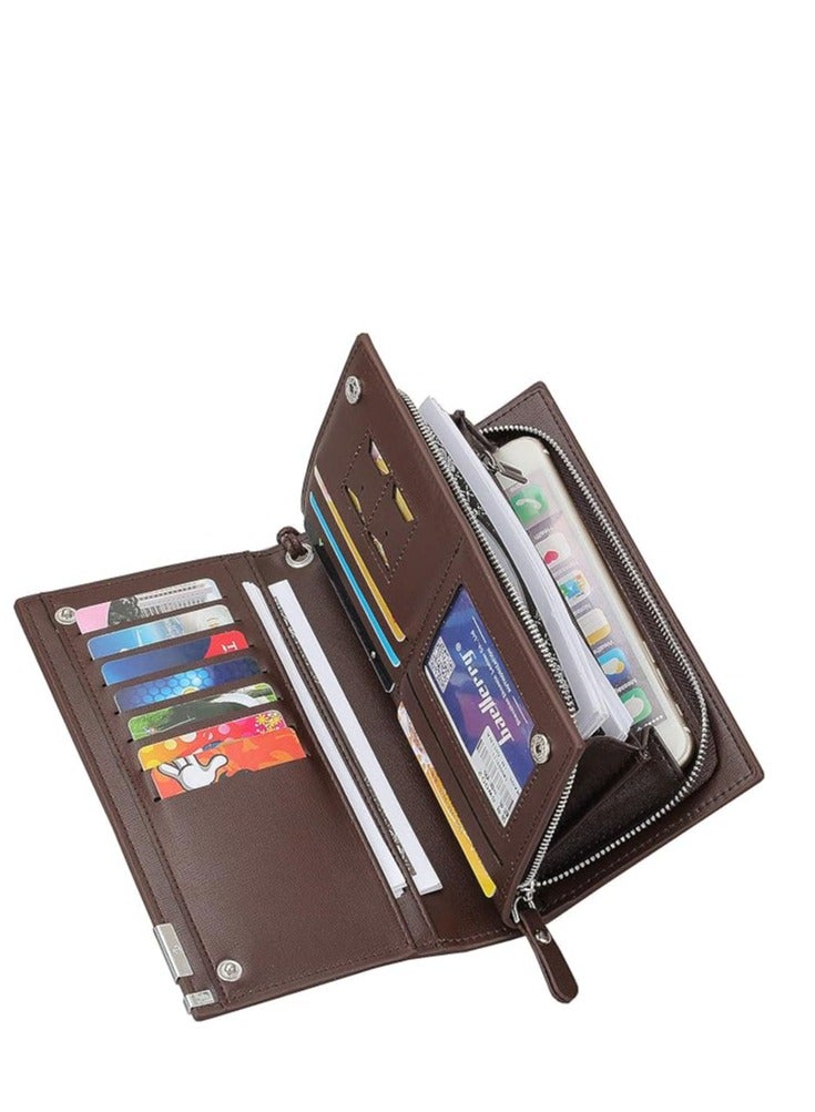 baellerry Wallet for Money and Cards - Multiuse - Unisex - Brown color - Image 4