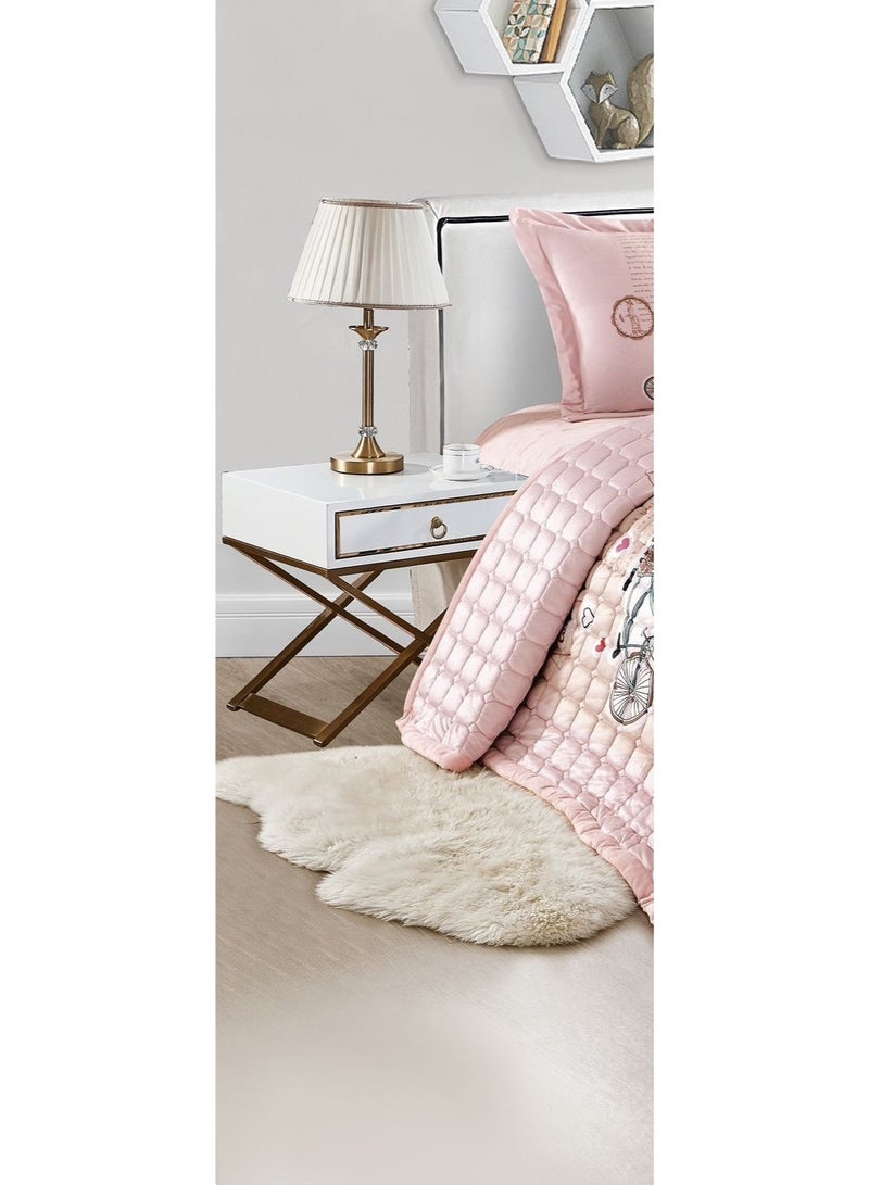 ريد روز مفرش سرير نفر مضغوط من المخمل الناعم ليمنحك الدفئ والراحة مقاس 170 *210 سم - Image 2