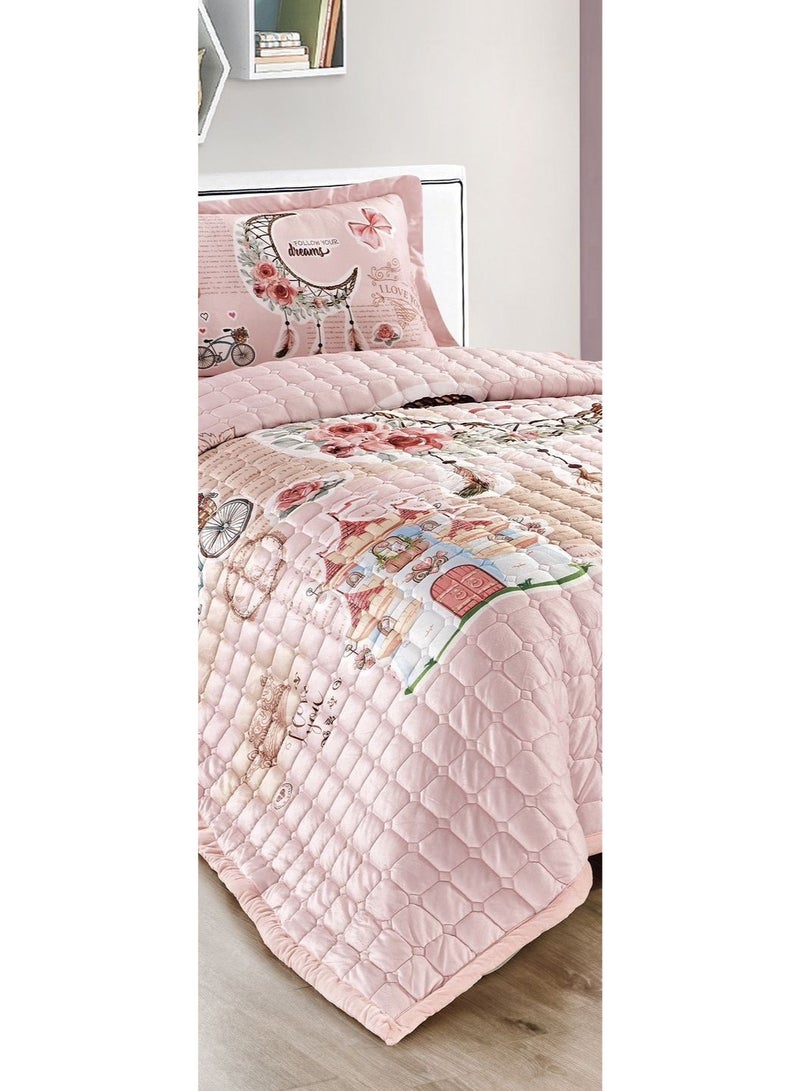 ريد روز مفرش سرير نفر مضغوط من المخمل الناعم ليمنحك الدفئ والراحة مقاس 170 *210 سم - Image 3