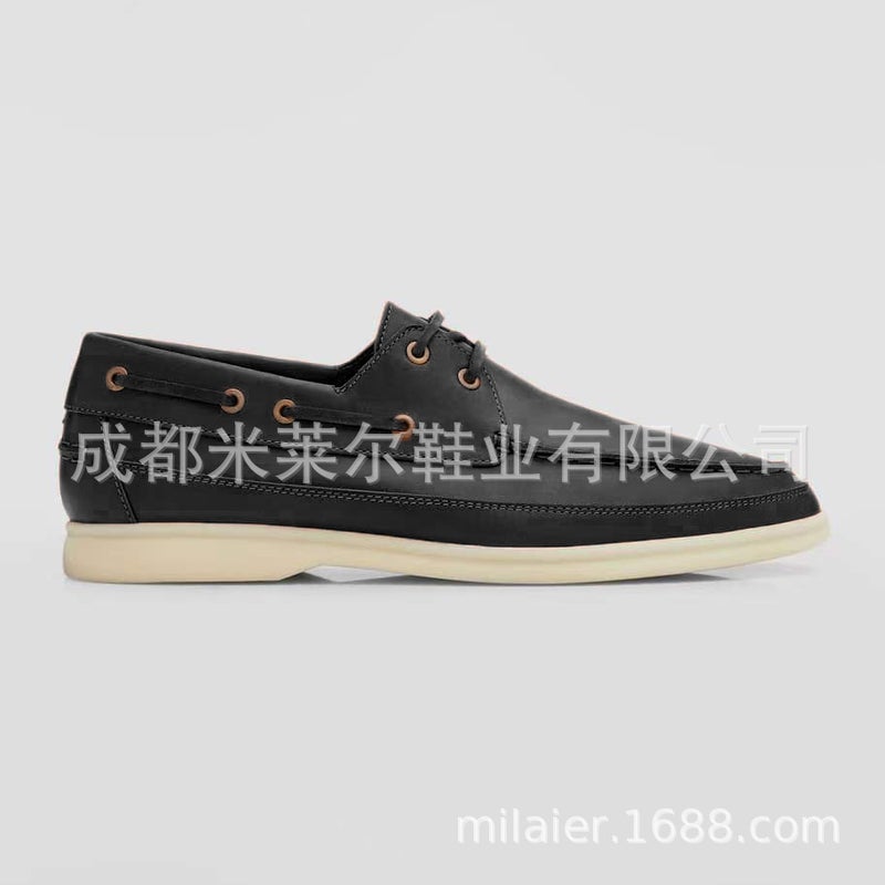 Independent Station New Daily Casual Men'S Plus Size Bean Shoes Lightweight Loafers