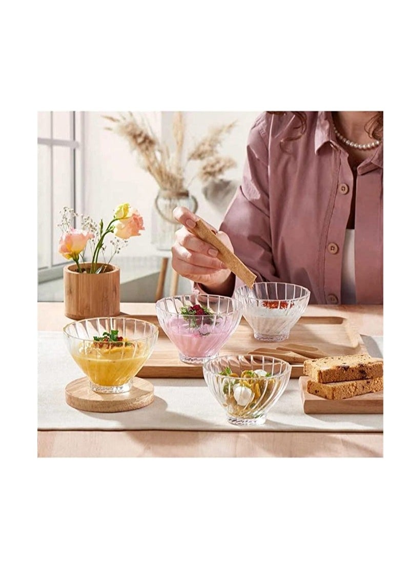 Pasabahce Bouquet Glass Bowl Set, 290ml 6 Pieces Suitable For Ice Cream ,Pudding, Rice with Milk (109 mm 4 1/4) Turkey Made 109mm - Image 4