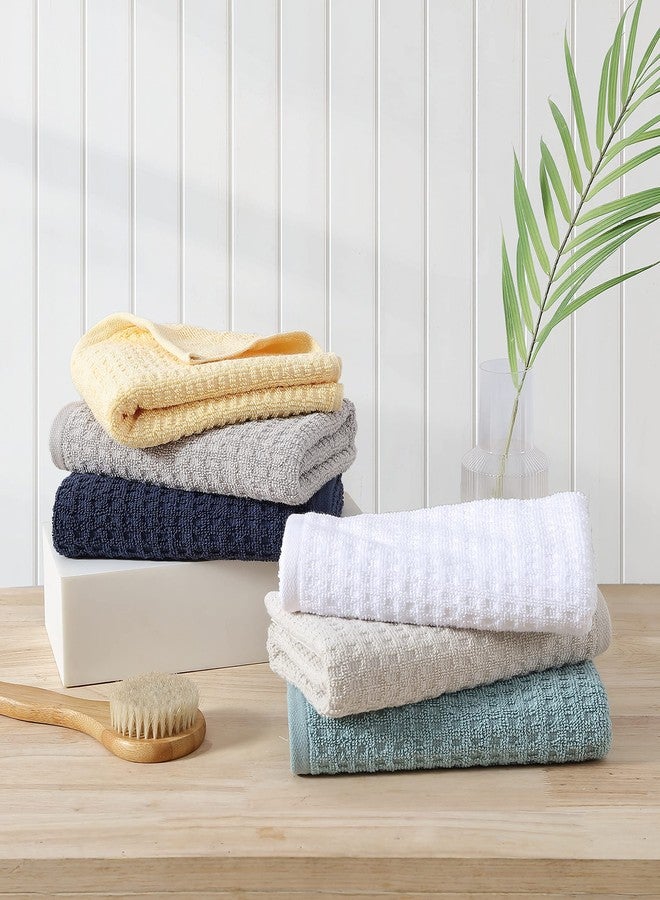 تومي بهاما طقم مناشف يد من تومي باهاما، مصنوع من القطن عالي الامتصاص، ديكور حمام، قليل الوبر ومقاوم للبهتان (لون فيروزي شمال المحيط الهادئ، قطعتان) - Image 5