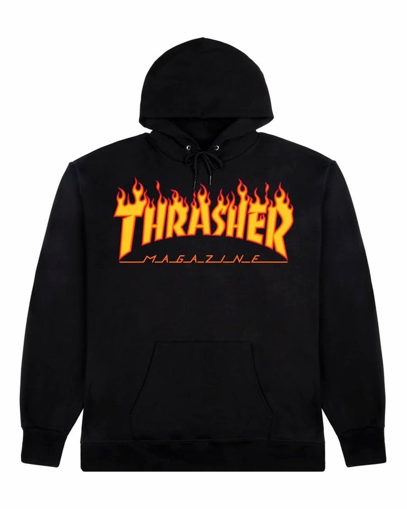 Thrasher Flame Logo Hoodie Black Medium