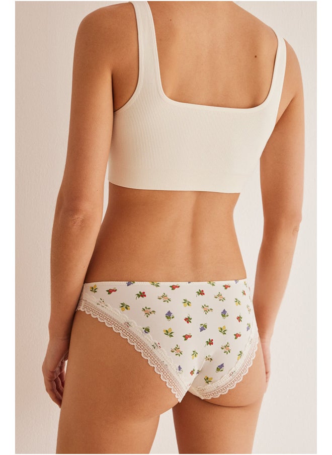 women'secret Microfiber lace fruit panties 