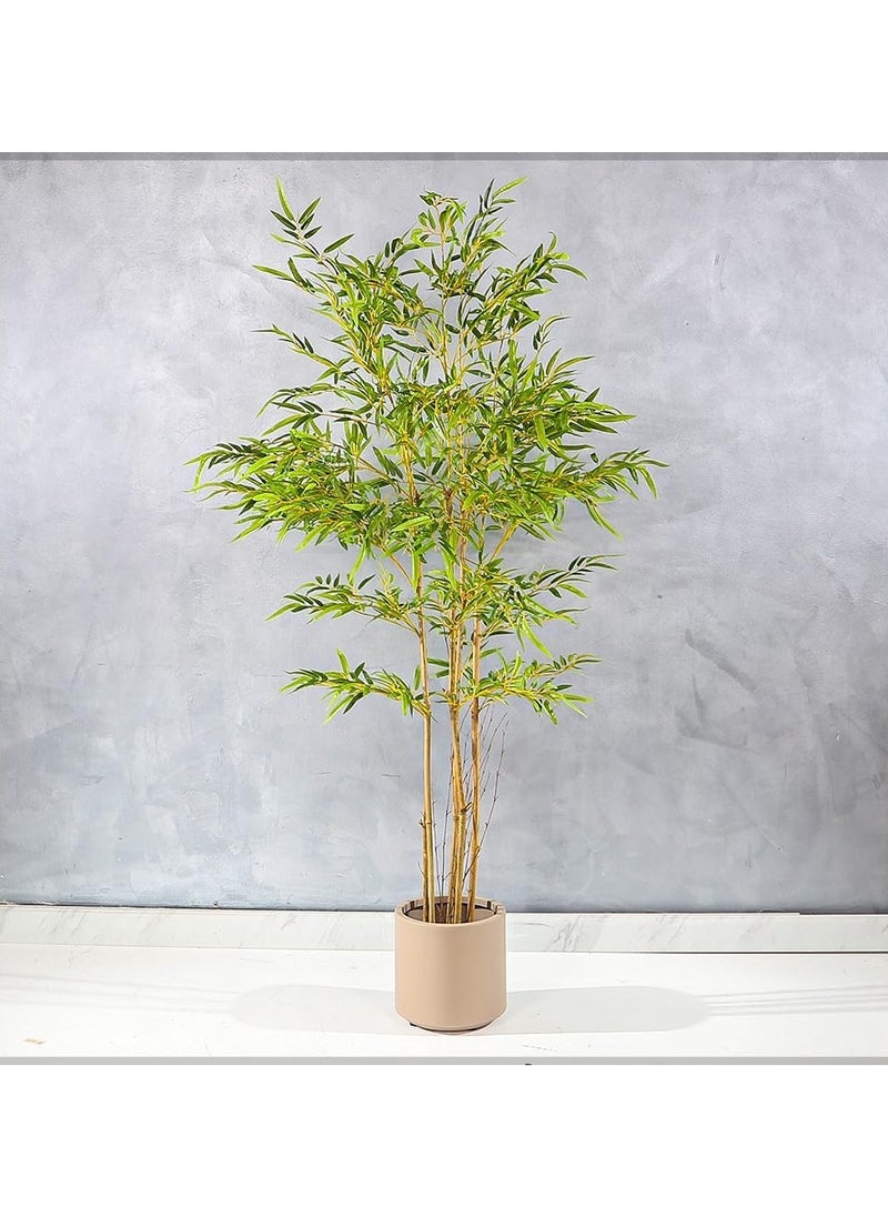 Vitacelli "Premium Artificial Bamboo Tree - Sturdy & Tall UV Resistant Fake Plant with Lifelike Green Leaves - No Maintenance Indoor/Outdoor Decor (160 cm)"  - Image 3