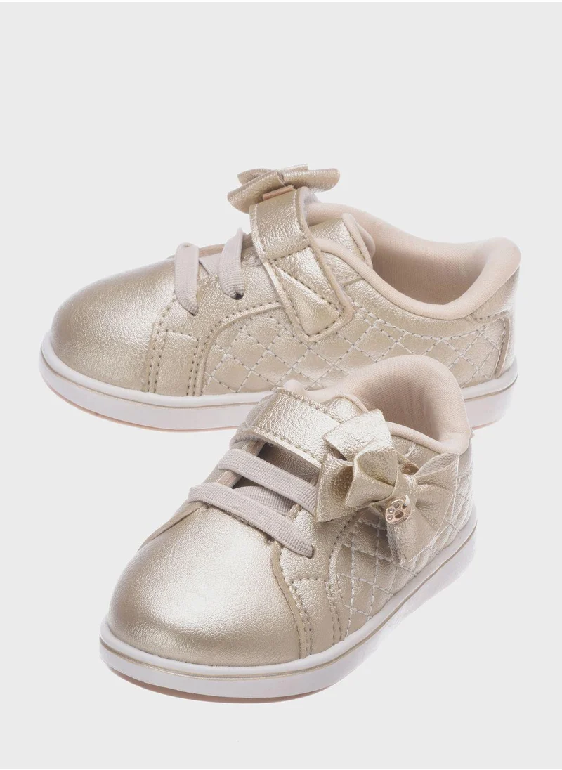 Klin Kids Front Bow Low Top Sneakers