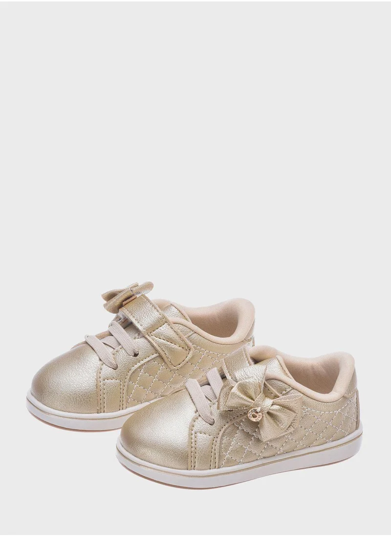 Klin Kids Front Bow Low Top Sneakers