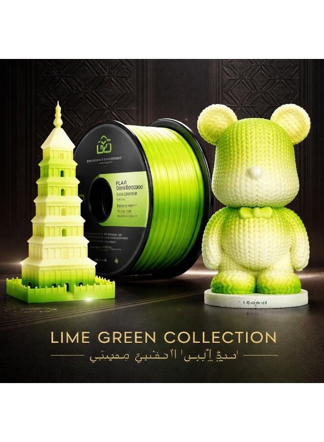 robotgcc PLA Filament 1.75mm Lime Green 1KG 3D Printer Filament Bright Green PLA Material Smooth Extrusion Easy Print Filament Low Warping Stable Diameter ±0.05mm High Strength Durable PLA Filament Matte Gloss Finish FDM Compatible Filament for Prototyping Engineering Models Decorative Printing Cosplay DIY Projects Precision Printing Clean Printing Consistent Flow Reliable Performance High Quality Printing Material Vibrant Color Finish - Image 4