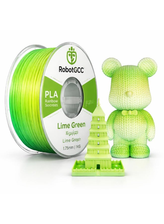 robotgcc PLA Filament 1.75mm Lime Green 1KG 3D Printer Filament Bright Green PLA Material Smooth Extrusion Easy Print Filament Low Warping Stable Diameter ±0.05mm High Strength Durable PLA Filament Matte Gloss Finish FDM Compatible Filament for Prototyping Engineering Models Decorative Printing Cosplay DIY Projects Precision Printing Clean Printing Consistent Flow Reliable Performance High Quality Printing Material Vibrant Color Finish - Image 1