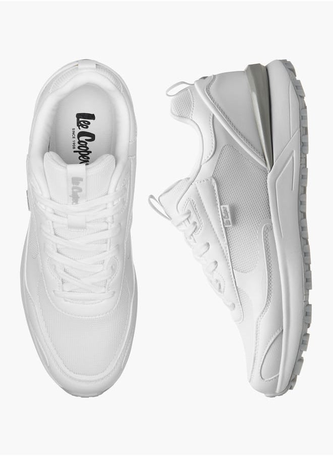 Lee Cooper Men's Panelled Sneakers with Lace-Up Closure  - Image 1