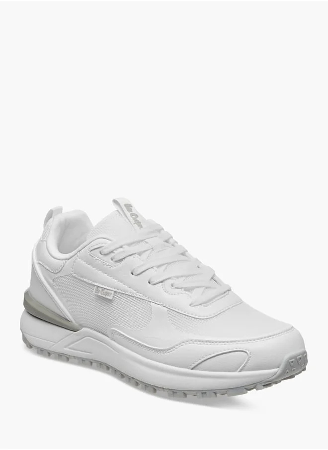 لي كوبر Men's Panelled Sneakers with Lace-Up Closure