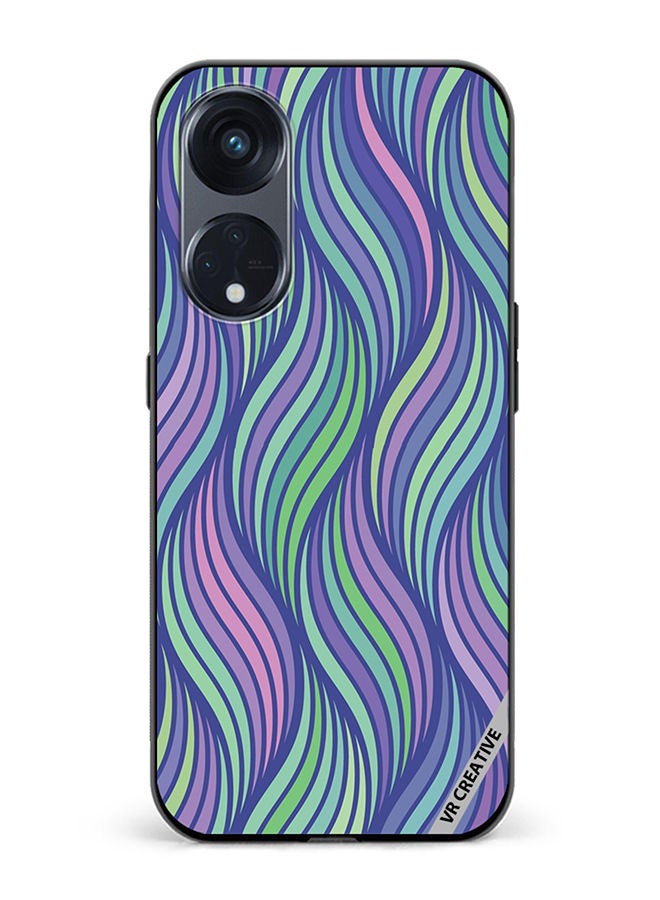 VR CREATIVE Protective Case Cover For Oppo Reno8 T 5G Strips Design Multicolour - Image 1