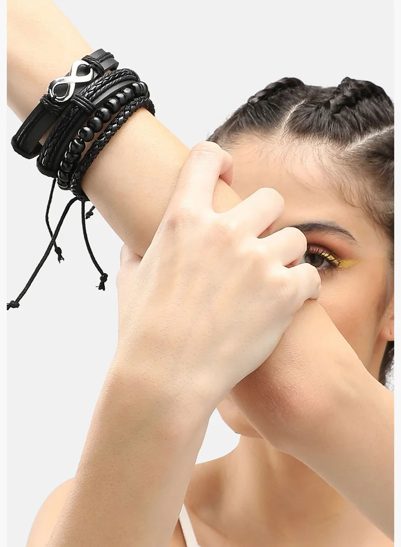 SOHI Trendy Casual PU Leather Designer Bracelet For Women