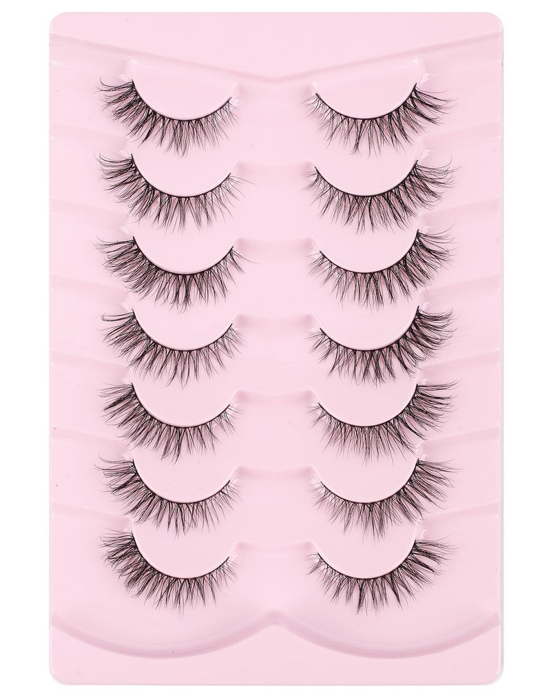 Onlyall Lashes Mink False Eyelashes Natural Wispy Lashes Soft Faux Mink Lashes Fluffy False Lashes DK77 - Image 5