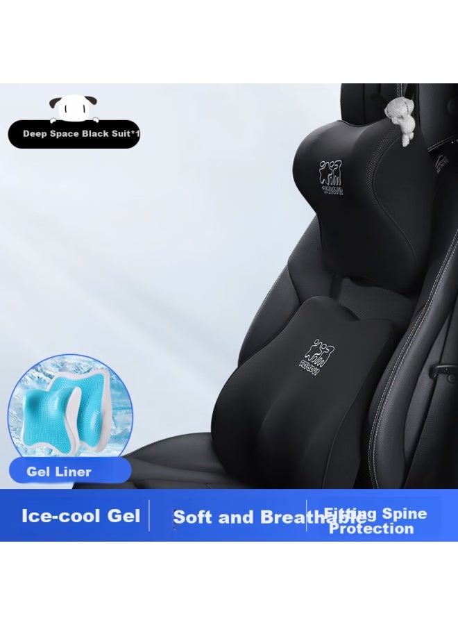 Icaroom Car Headrest, Lumbar Support, Neck Pillow, Back Cushion, Car Interior Accessories, Space Memory Foam Pillow