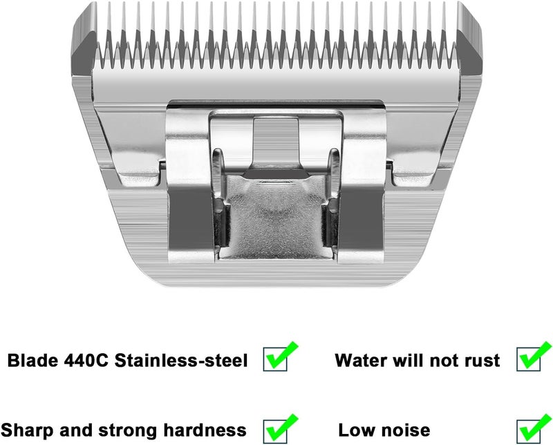 DODAER 7FW Dog Grooming Blade,Compatible with Andis,Oster A5,Wahl km10 Clippers | Detachable Pet Dog Grooming Wide Blades Cutting length 1/8" 3.2MM - Image 3