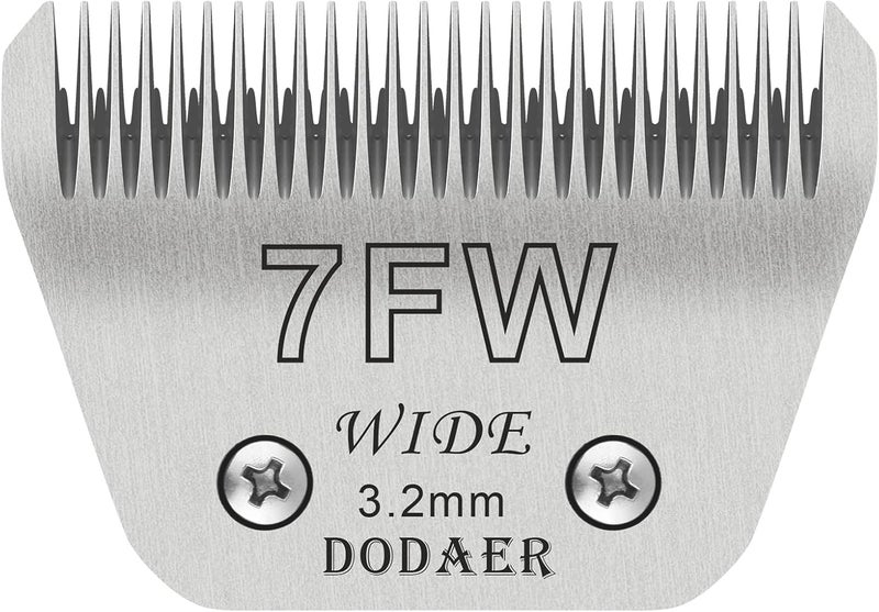 DODAER 7FW Dog Grooming Blade,Compatible with Andis,Oster A5,Wahl km10 Clippers | Detachable Pet Dog Grooming Wide Blades Cutting length 1/8" 3.2MM - Image 1