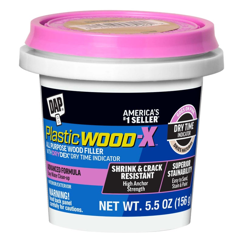 DAP Plastic Wood-X with DryDex Wood Filler, Natural, 5.5 Oz (7079800540) - Image 1