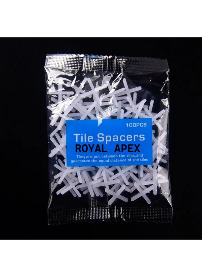 Royal Apex Construction Ceramic Tile Spacers 100Pcs Pkts Plastic Tile Spacer Cross Tiling Ceramic Tilers Spacer 3Mm  - Image 1