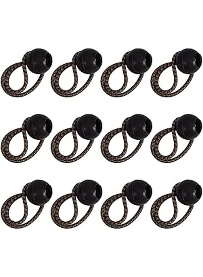 12 Pcs Camouflage Elastic Bungee Ball Cords Heavy Duty Tarp Tie Downs With Toggle For Camping Tent Canopy Outdoor Shelter Use - Image 1