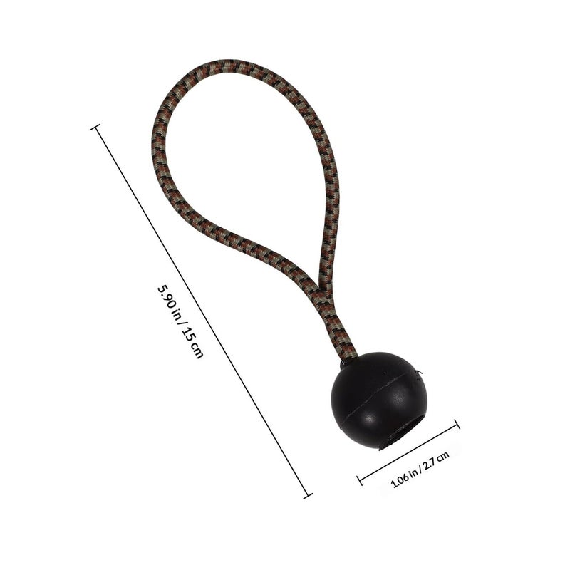 12 Pcs Camouflage Elastic Bungee Ball Cords Heavy Duty Tarp Tie Downs With Toggle For Camping Tent Canopy Outdoor Shelter Use - Image 3