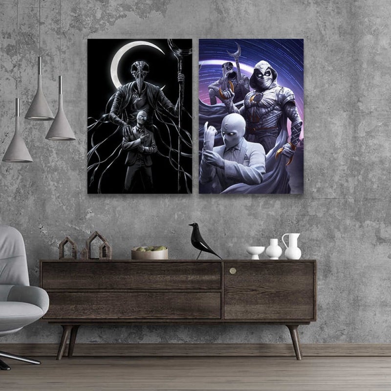 ماركتنا لوحة قماشية ثنائية بتصميم أنمي بمقاس اجمالي 100×70 سم - Image 1