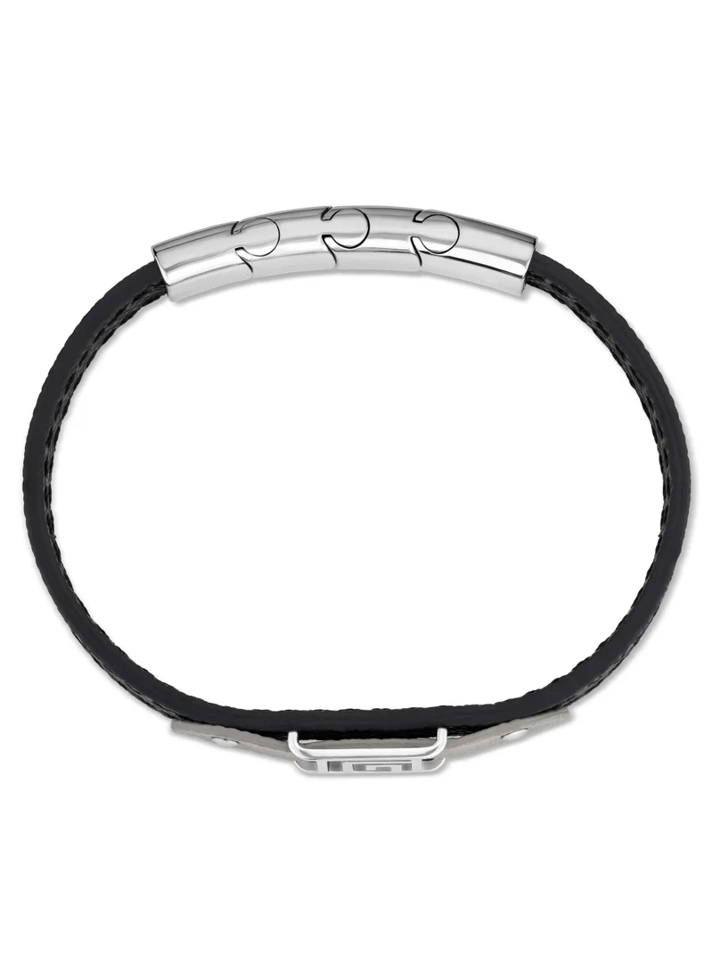 Guy Laroche Thibault Stainless Steel Silver Bracelet For Men
