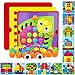AluAbi Button Art Toys for Toddlers Color Matching Mosaic Pegboard for Age 35Early Preschool Learning Activity Button Crafts Educational Toys Fine Motor Skills Game Gifts for Boys Girls 3 - Image 2