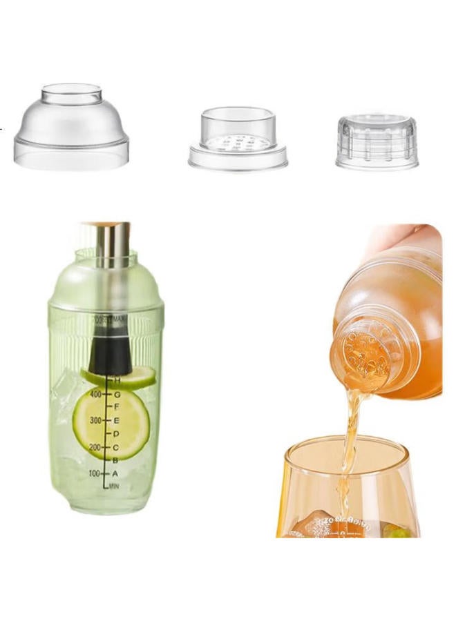 Cliton Cocktail Shaker Set, Hand-Shaken Lemon Tea And Milk Tea Tools, Bar Mixer Set With Ice Crusher, Muddler, Shaker, 4 Pieces - Image 3