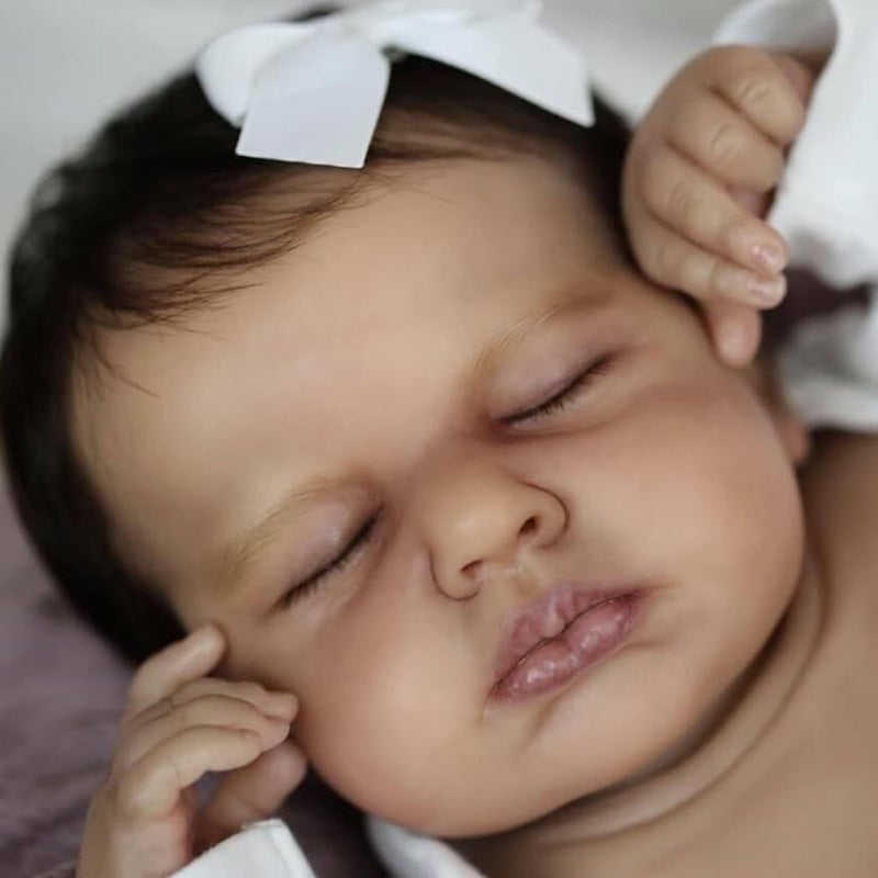 KOKOMANDY Reborn Sleeping Baby Dolls Black Girl 20 inch Realistic Reborn Doll Full Body Silicone Vinyl Lifelike African American Newborn Girl Toddler Kids Birthday Toys Age 6 - Image 5