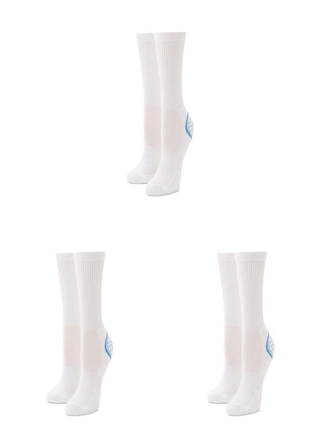 HUE Women's Eco Sport Crew Sock, Cycling White-2 Pair Pack, One Size, (U22694) - Image 1