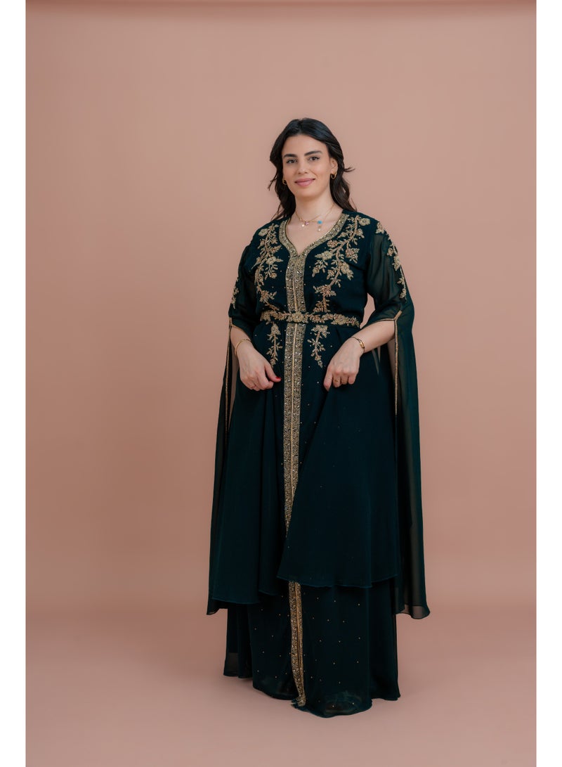 IKKXA Belted Elegant 2-Piece Kaftan  - Image 3