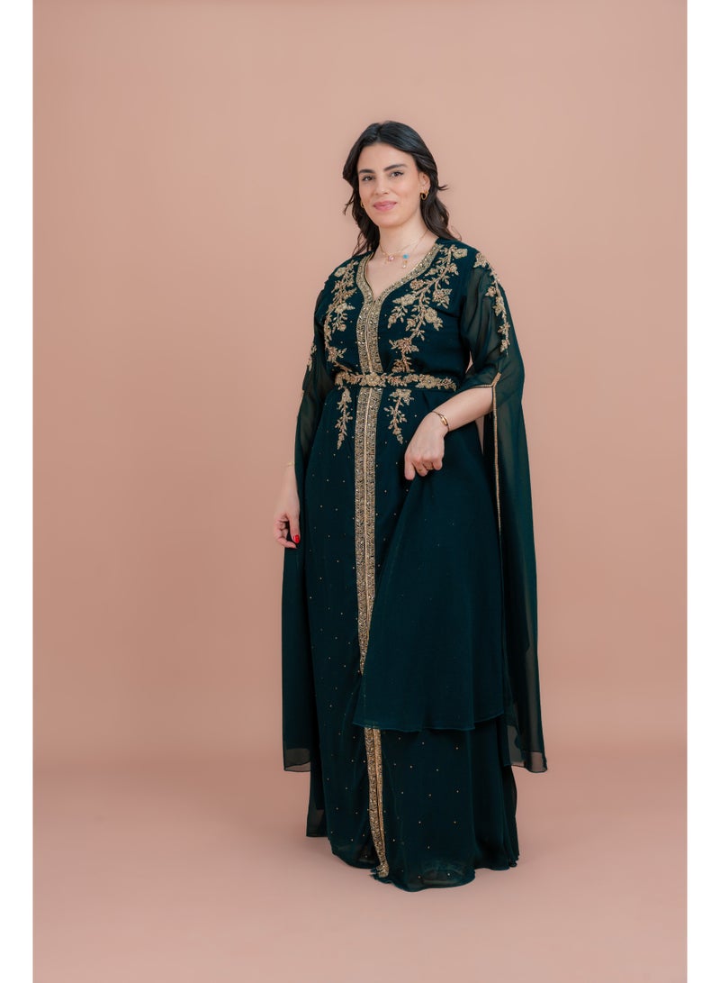 IKKXA Belted Elegant 2-Piece Kaftan  - Image 1