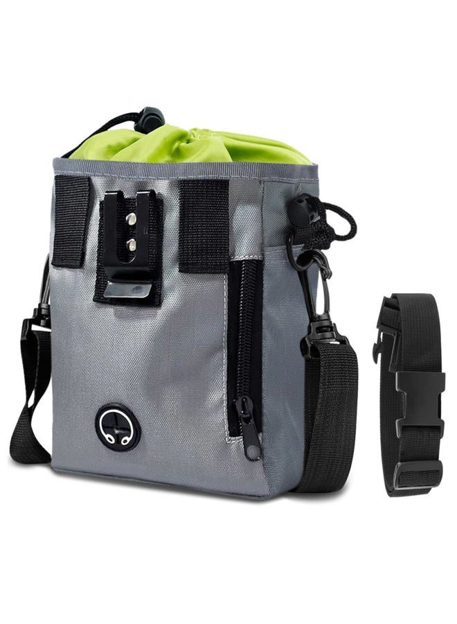 SunGrow Dog, Ferret & Parrot Training Pouch, Training Bag for Treats, Kibbles, Toys & Accessories, Gray, Multiwear and Weather-Proof - Image 1